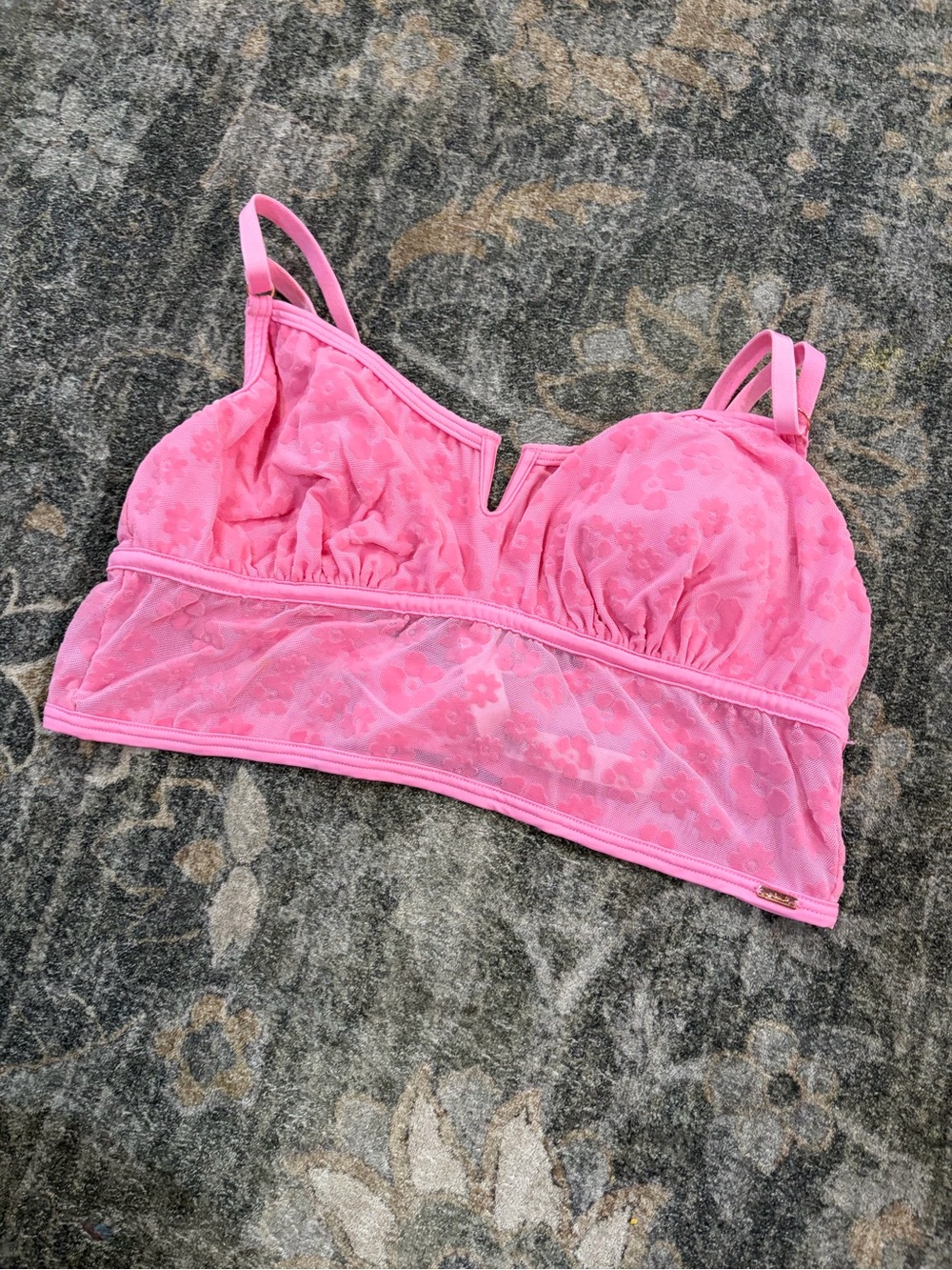 Victoria's Secret Pink Floral Lace Bralette
